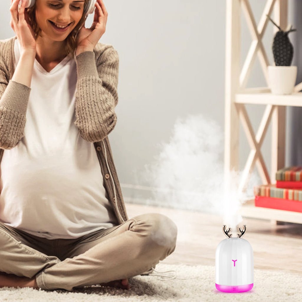 1Pc 220ml Cool Mist Humidifier Ultrasonic Air Diffuser Atomizer With 7 Color Breathing Lights Auto Off Office Home Yoga