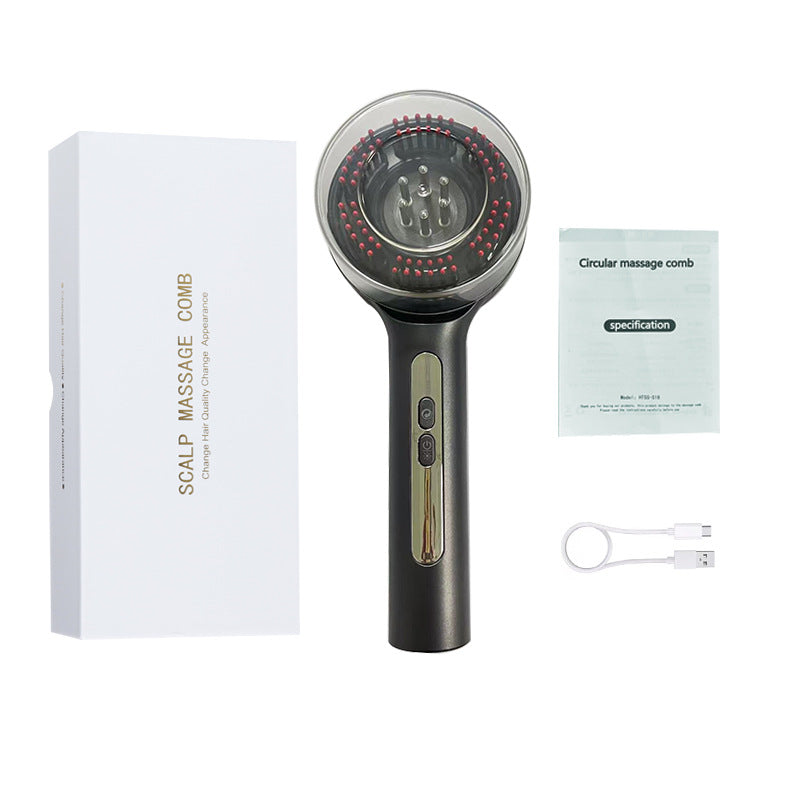 Rubbing Hair Comb Scalp Electric Massage Comb Red Light Anti-density Hair Growth Device
